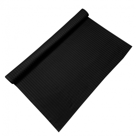 Bavlnený satén s prúžkom čierny, šírka 240cm