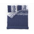 Francúzske bavlnené obliečky CANZONE modré 200x200, 70x90cm
