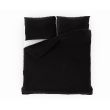 Francúzske jednofarebné bavlnené obliečky 240x200, 70x90cm čierne