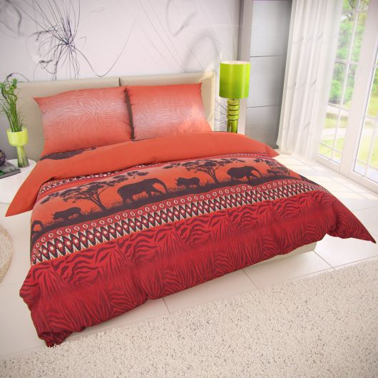 Klasické posteľné bavlnené obliečky 140x200, 70x90cm AFRIKA