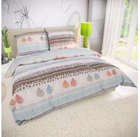 Klasické posteľné bavlnené obliečky 140x200, 70x90cm KAYA modrá