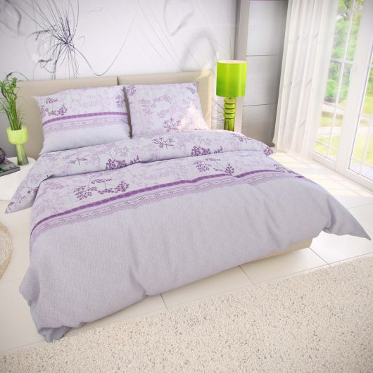 Klasické posteľné bavlnené obliečky 140x200, 70x90cm LAVENDA fialová