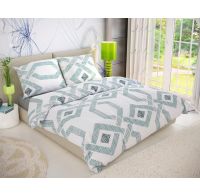 Klasické posteľné bavlnené obliečky DELUX 140x200, 70x90cm NEVADA zelené