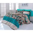 Klasické posteľné bavlnené obliečky DELUX CIRCLES140x200, 70x90cm