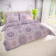 Klasické posteľné bavlnené obliečky MANILA fialová 140x200, 70x90cm