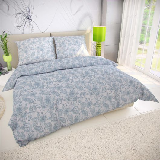 Klasické posteľné bavlnené obliečky RAVEN zelené 140x200, 70x90cm