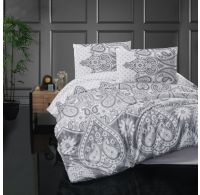 Klasické posteľné flanelové obliečky 140x200, 70x90cm AZKA sivá