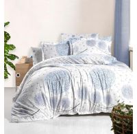 Klasické posteľné flanelové obliečky 140x200, 70x90cm CHMIERIE modré