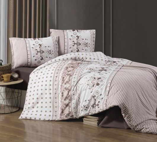 Klasické posteľné flanelové obliečky 140x200, 70x90cm COSTA béžová