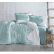 Predľžené posteľné bavlnene obliečky MIKANOS zelené 140x220, 70x90cm