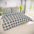 Predĺžené posteľné flanelové obliečky 140x220, 70x90cm LIMA modrá