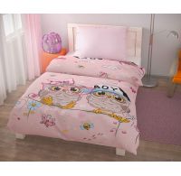 Predĺžené posteľné obliečky pre mladých 140x220, 70x90cm PUHU ružové