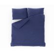 Saténové francúzske obliečky LUXURY COLLECTION tmavo modré 1 + 2, 200x200, 70x90cm