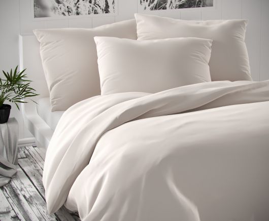 Saténové postel'né obliečky Luxury Collection biele 140x200, 70x90cm