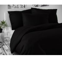 Saténové postel'né obliečky LUXURY COLLECTION čierne 140x200, 70x90cm