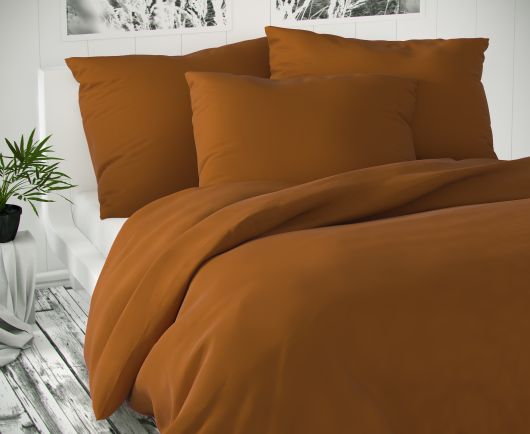 Saténové postel'né obliečky LUXURY COLLECTION 140x200, 70x90cm hnede