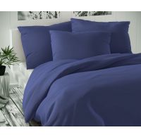 Saténové postel'né obliečky LUXURY COLLECTION tmavo modre 140x200, 70x90cm