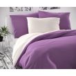 Saténové predľžené posteľné obliečky LUXURY COLLECTION biele / fialové 140x220, 70x90cm