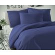 Saténové predĺžené posteľné obliečky LUXURY COLLECTION  tmavo modre 140x220, 70x90cm